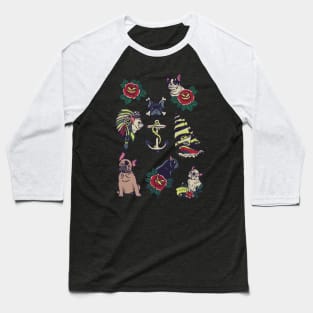 French Bulldog Tattoo Baseball T-Shirt